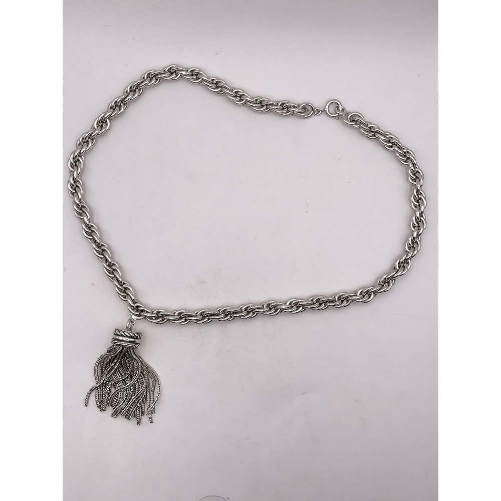 Vintage Rope Chain Tassel Necklace